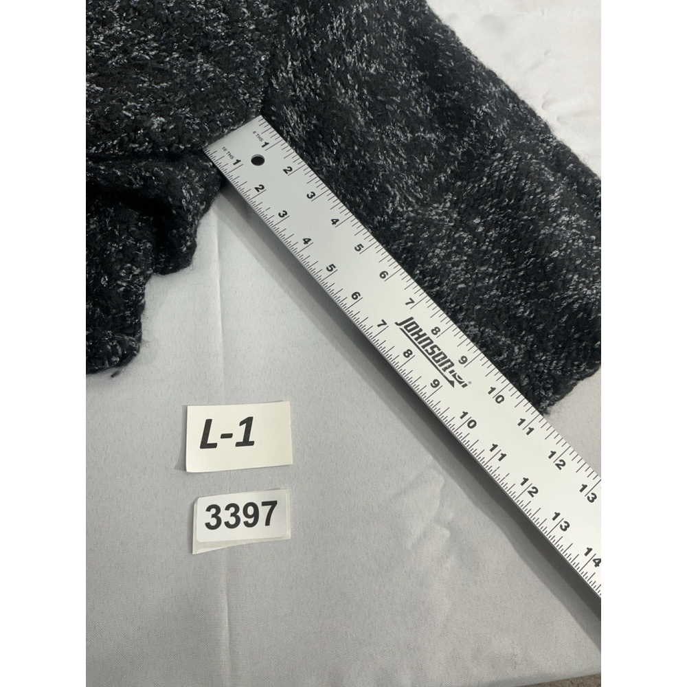 Womans Jones NY Woman Black Gray Metallic 1 Button Crop Cardigan Sweater 2x - Picture 7 of 8